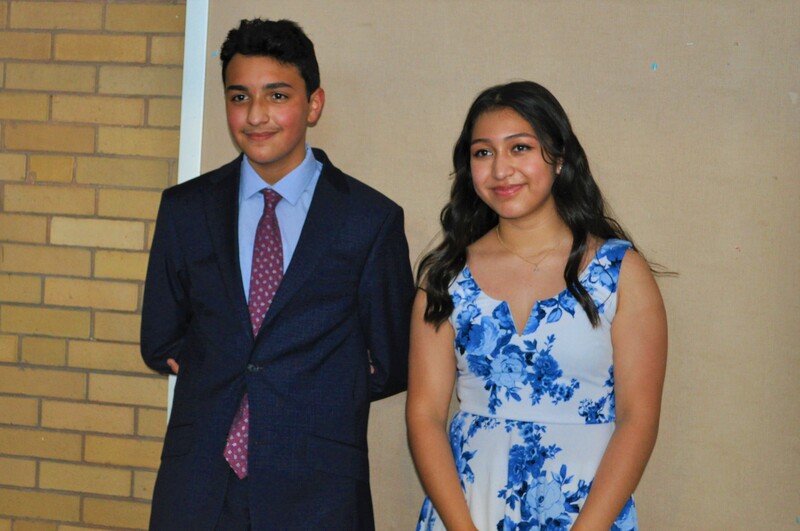 8th grade graduates/valedictorians, Sebastian and Marianna